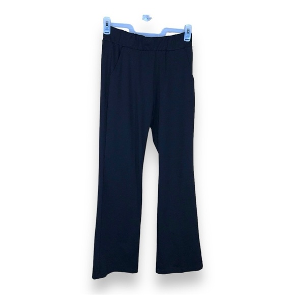 LARGE JUNIORS BLACK PULL ON PANTS STRETCH BOOTCUT - Picture 1 of 8